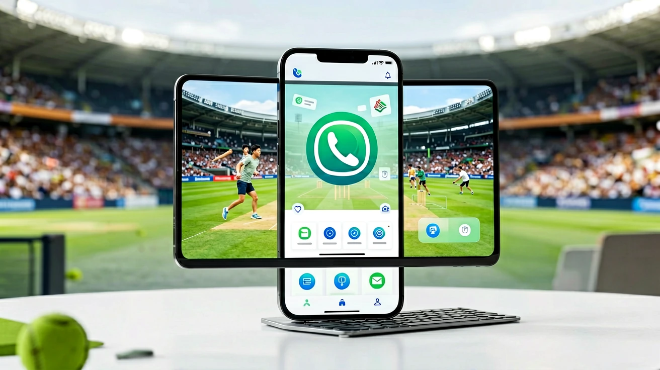 Android ဖုန်းနှင့် iPhone ကို စားပွဲပေါ် တစ်ပြိုင်တည်း ချထားပြီး ဖုန်း type အသုံးပြုပုံ ကွာခြားချက်ကို ဖော်ပြထားသော မြင်ကွင်း
