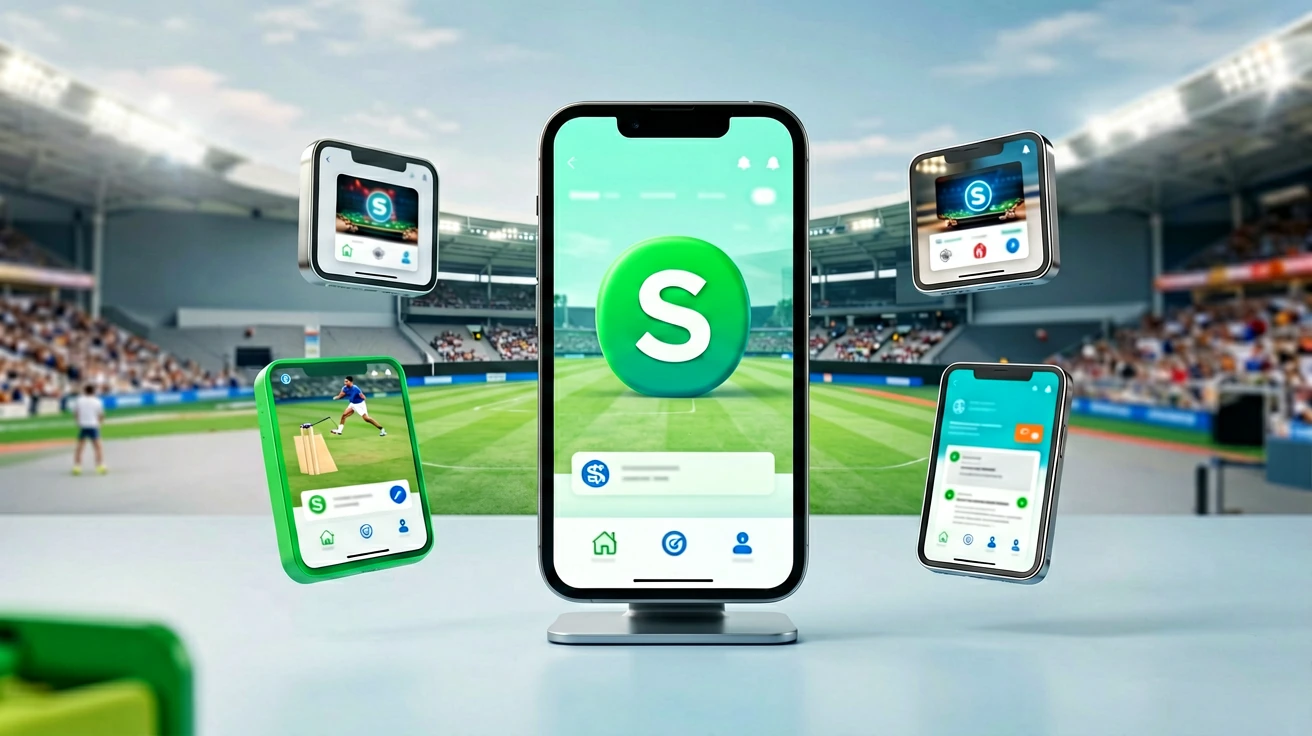 Android ဖုန်းများကို စားပွဲပေါ်တွင် စီထားပြီး APK ဖိုင် ဒေါင်းလုတ်ရယူမှုနှင့် install လုပ်ငန်းစဉ်ကို ကျယ်ပြန့်စွာ ဖော်ပြထားသော မြင်ကွင်း