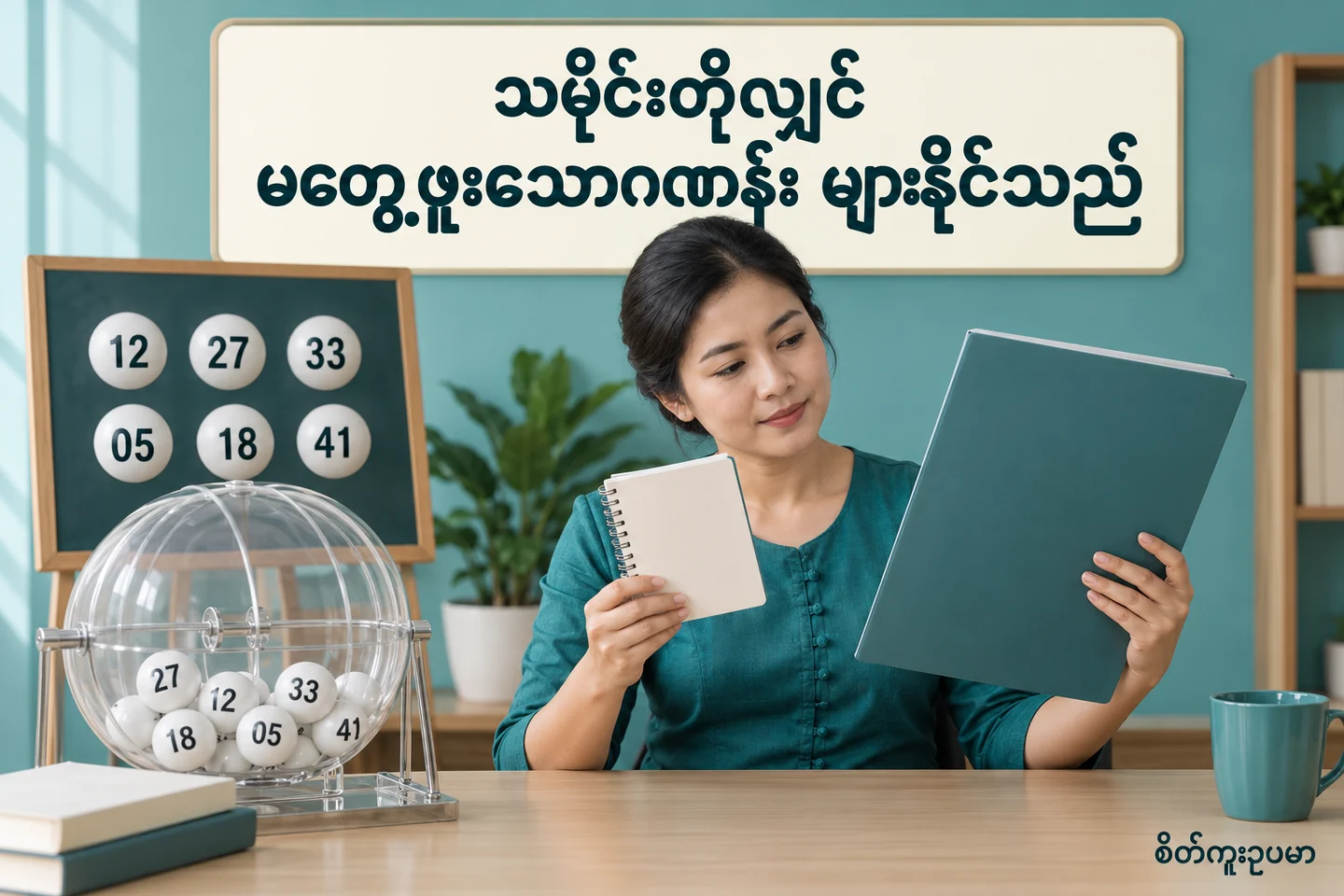 ထီသမိုင်းတိုလျှင် မတွေ့ဖူးသောဂဏန်း များခြင်းက ဘာကိုဆိုလိုသလဲ — စိတ်ကူးထီဆိုင်ရာ သရုပ်ဖော်ပုံ။